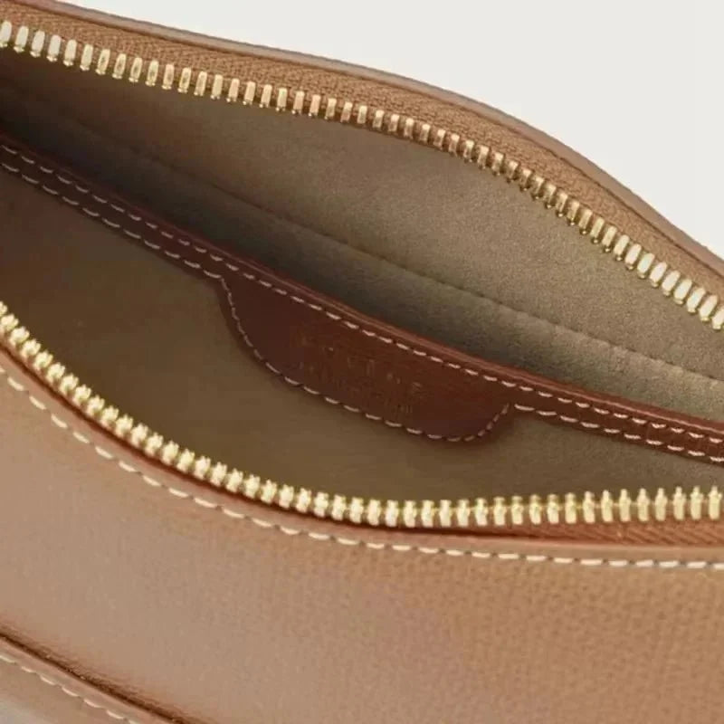Sculpted Genuine Leather Hobo Bag
