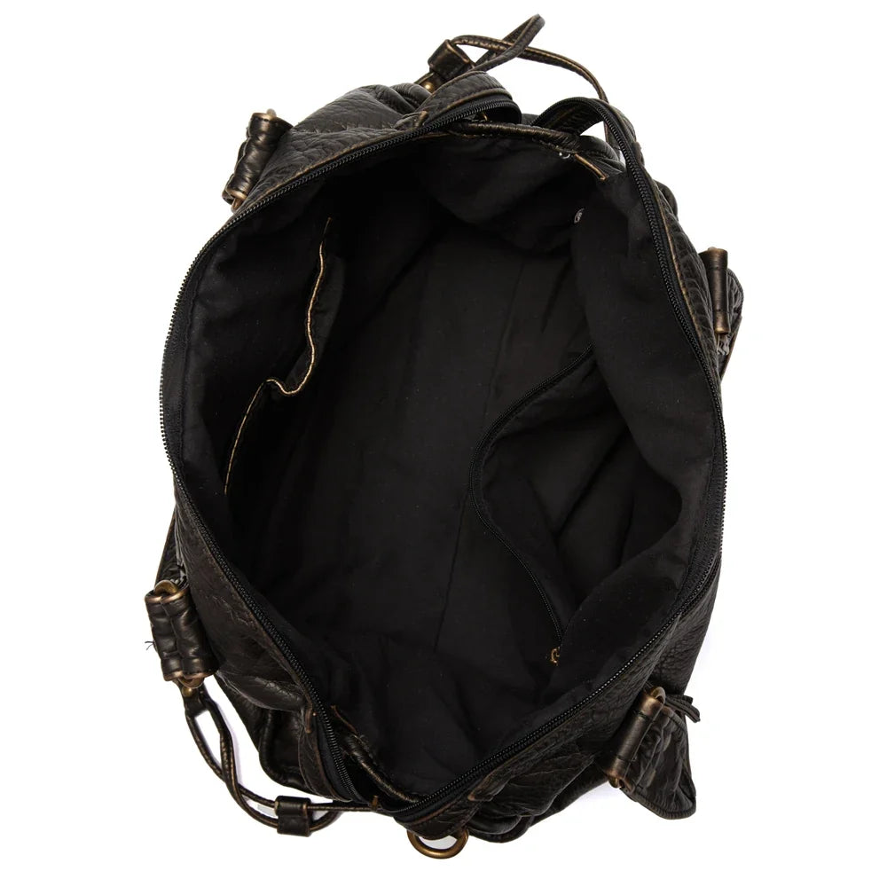 Signature Rigid Leather Crossbody Bag