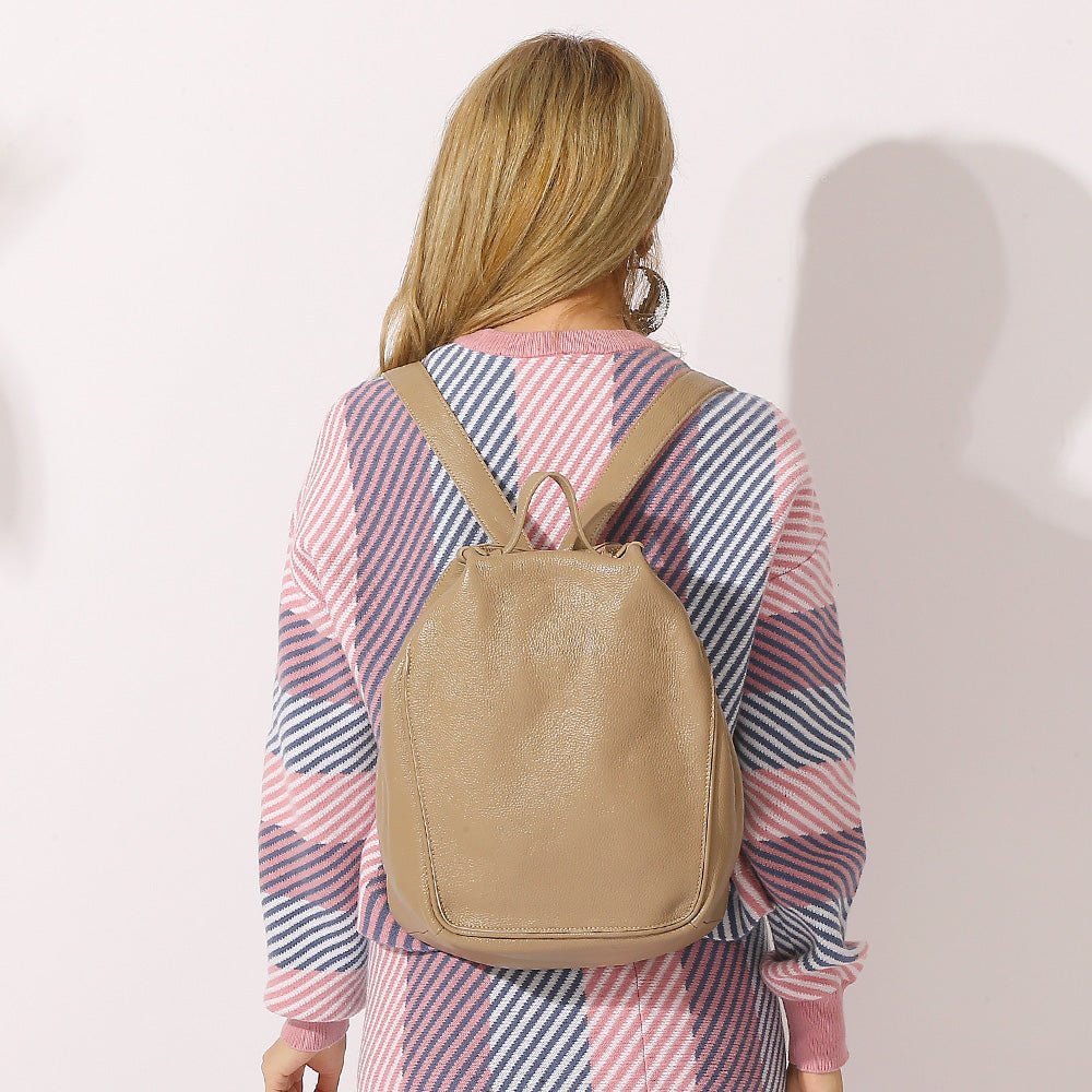 Compact Genuine Leather Backpack