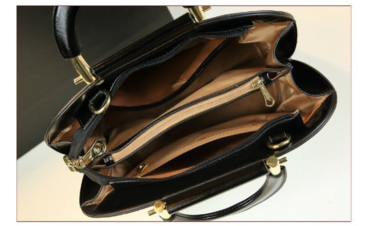 Genuine Leather Bucket Bag with Drawstring Detail