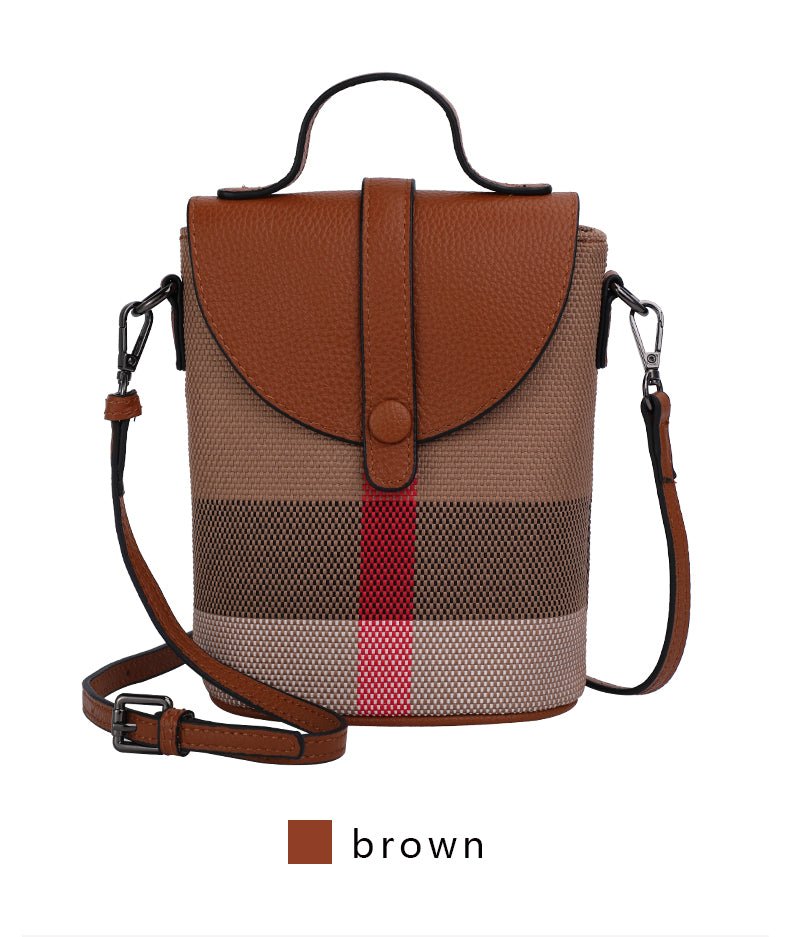 Lattice Genuine Leather Crossbody Bag