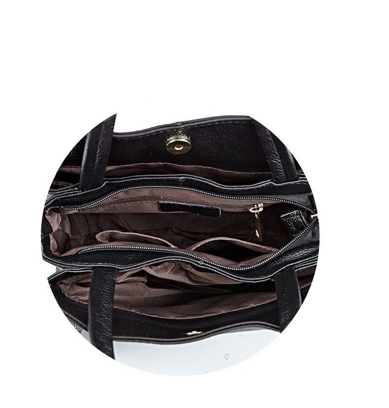 Genuine Leather Messenger Bag with Weekend Detail