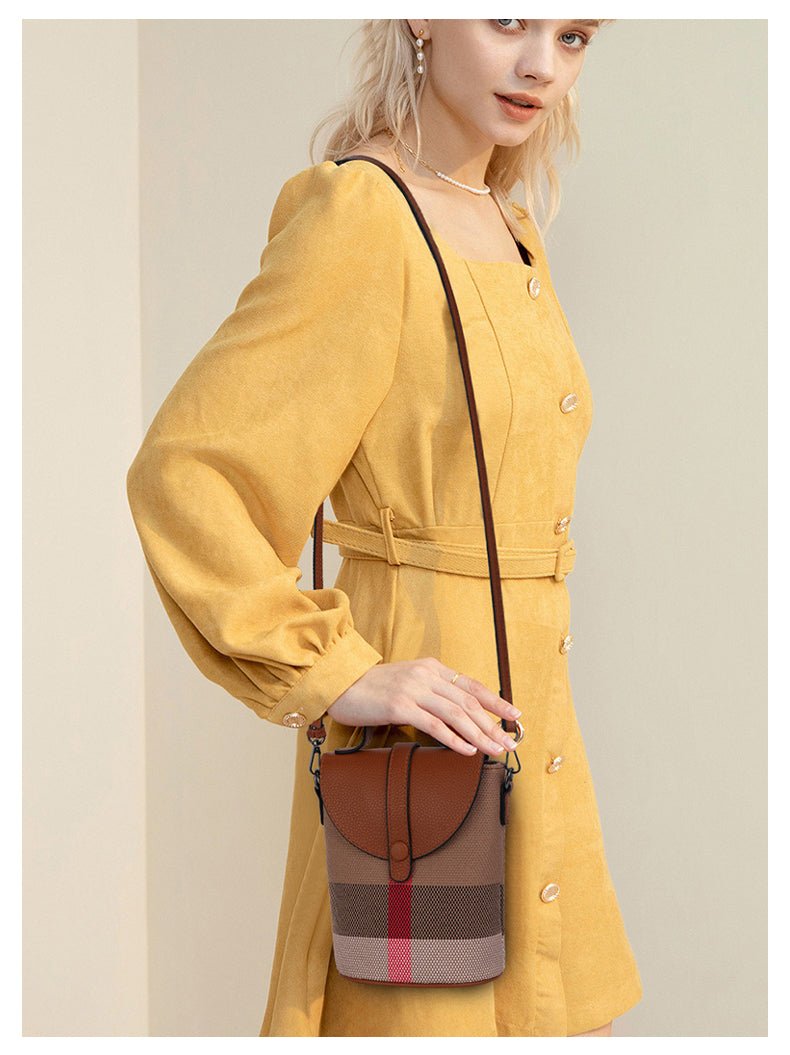 Lattice Genuine Leather Crossbody Bag