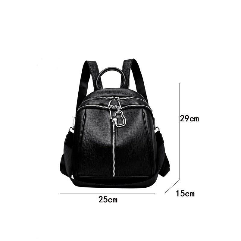 Versatile Genuine Leather Backpack