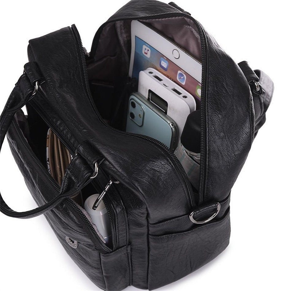 PU Leather Backpack with Refined Detail