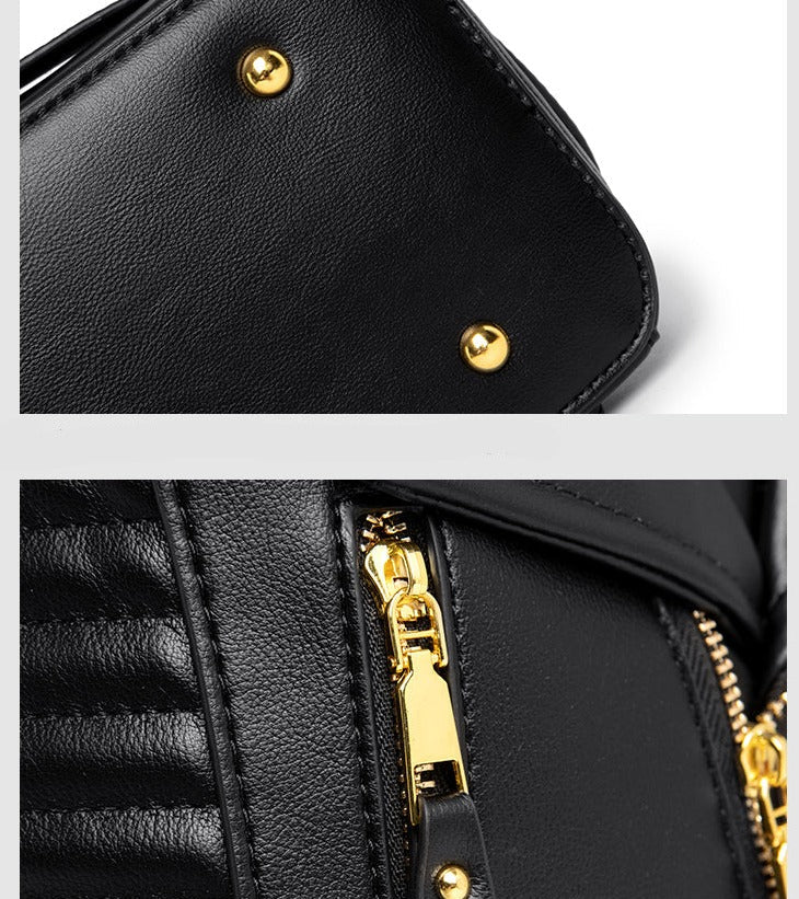 Refined Backpack in Synthetic Leather