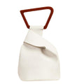 Leather Bucket Bag with Round Detail