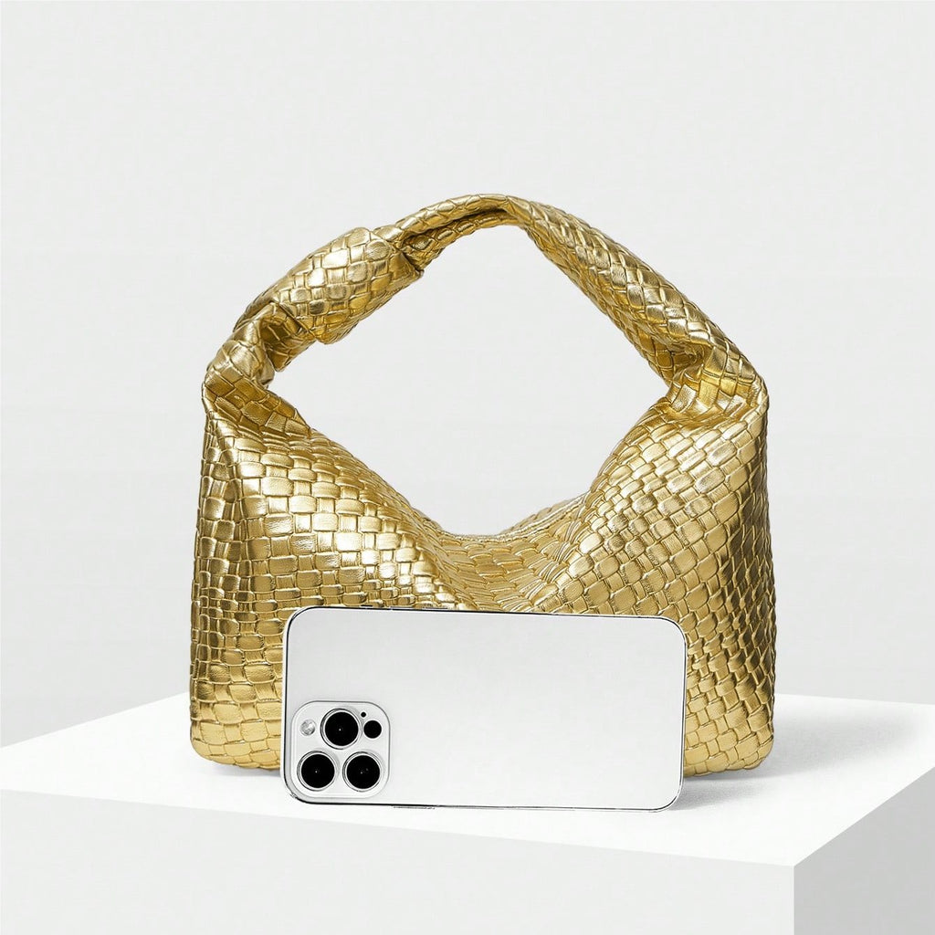 Woven PU Leather Handbag