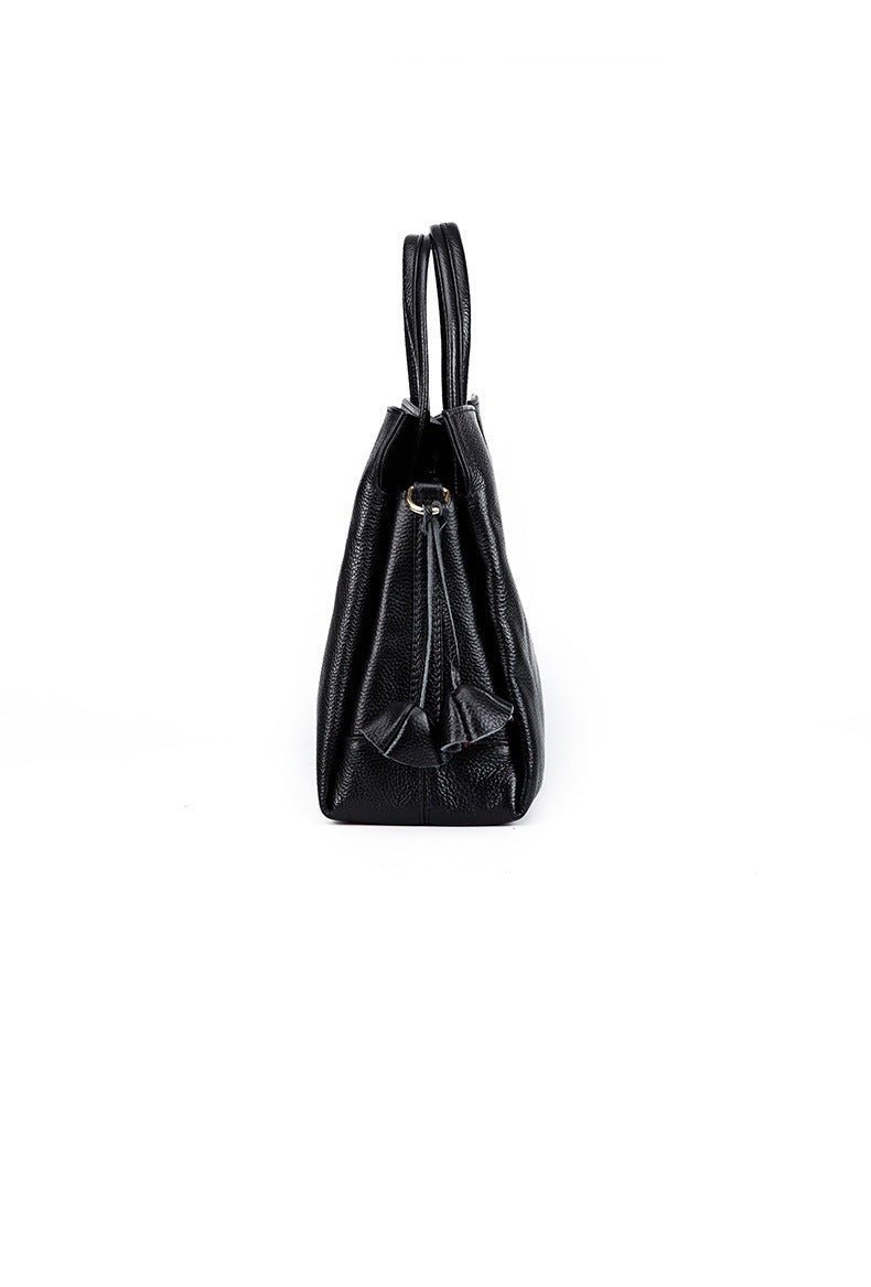 Genuine Leather Messenger Bag with Weekend Detail